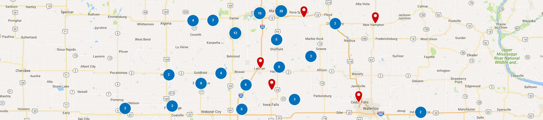 Past Projects Map